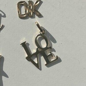 14K Gold LOVE charm